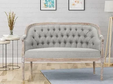 Tufted Upholstered Loveseat